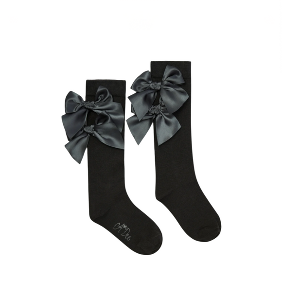 ADee grey knee high poppy socks PRE ORDER 0625322