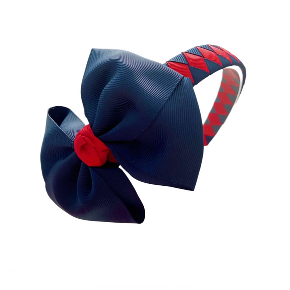 Red and navy headband 0625333