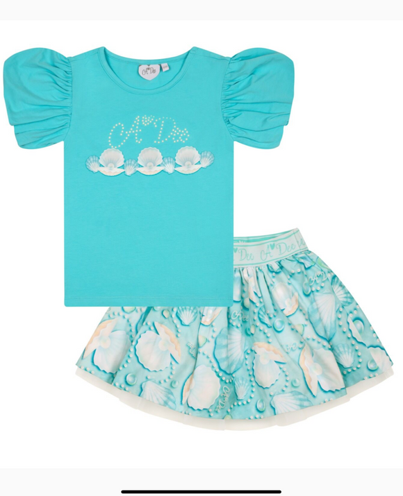 ADee Pearl print skirt set. 01242001  New Season 24