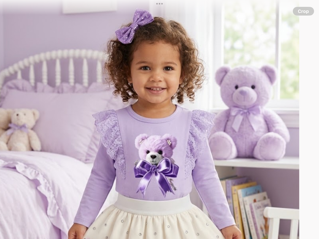 Giorgio Bambini Girls Diamante Teddy Ruffle Top & Skirt Set 0926881