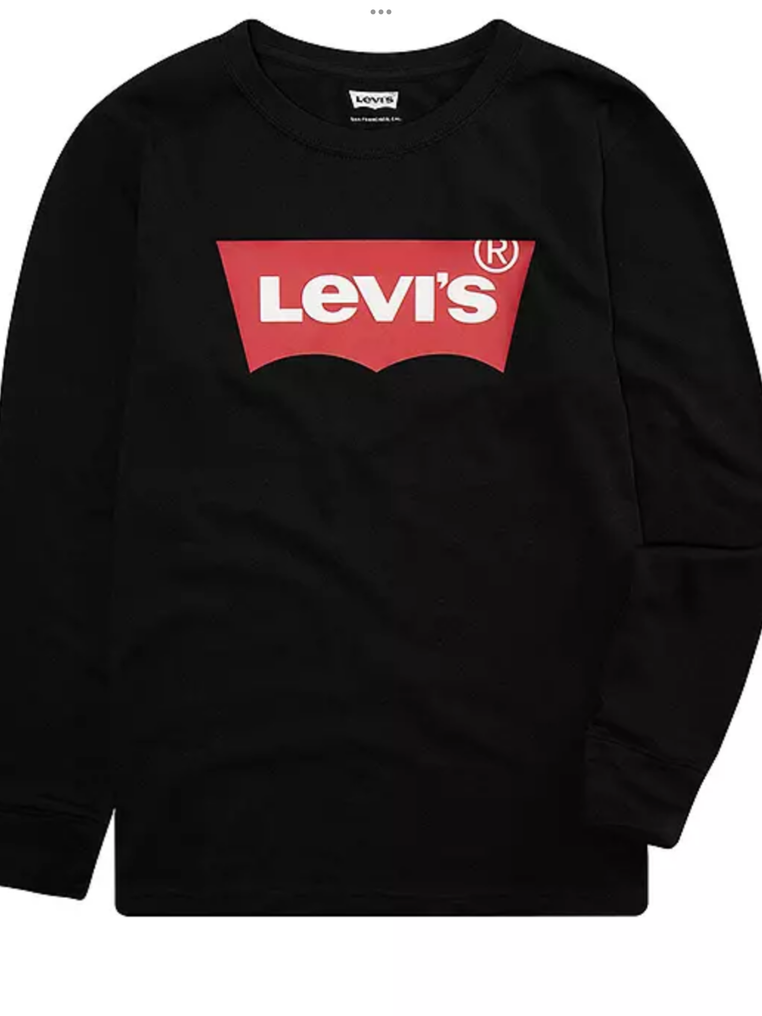 Levi long sleeved black t shirt 0725228