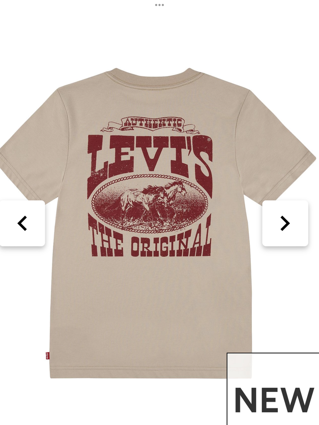 Boys Galloping Free Short Sleeve T-Shirt - Beige 0725231