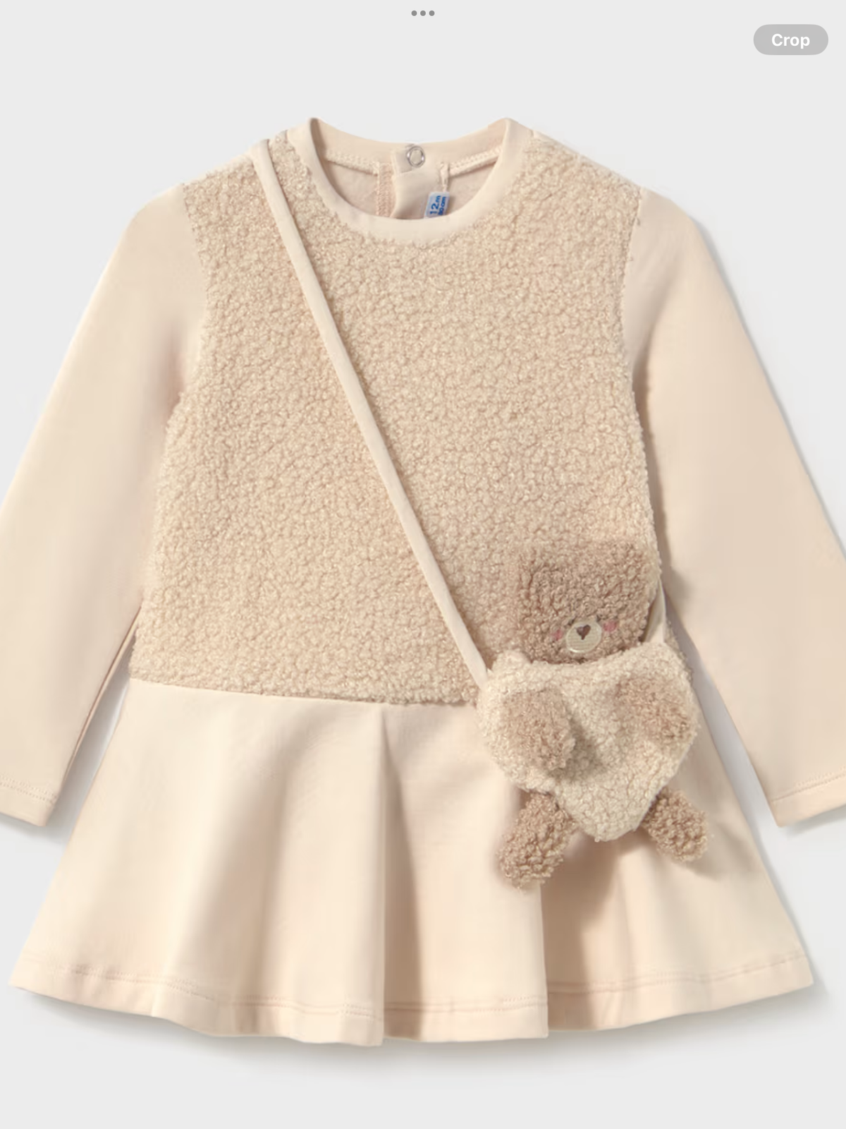 Mayoral Dress paired with a baby bear handbag 1026908