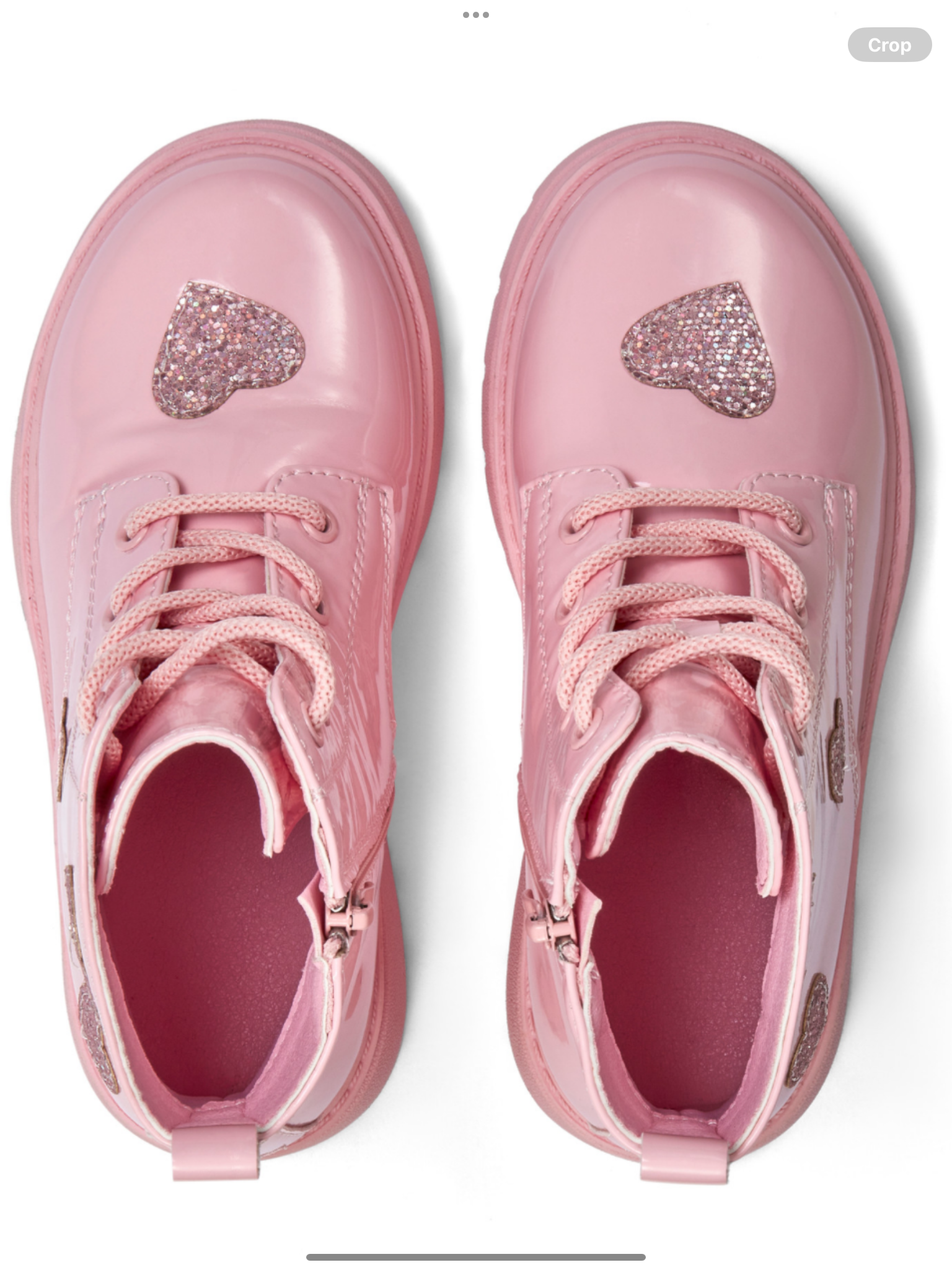 ADEE Girls Pink Lace Up Boots With Cut Out Hearts - AMORE (W255103) 0725249