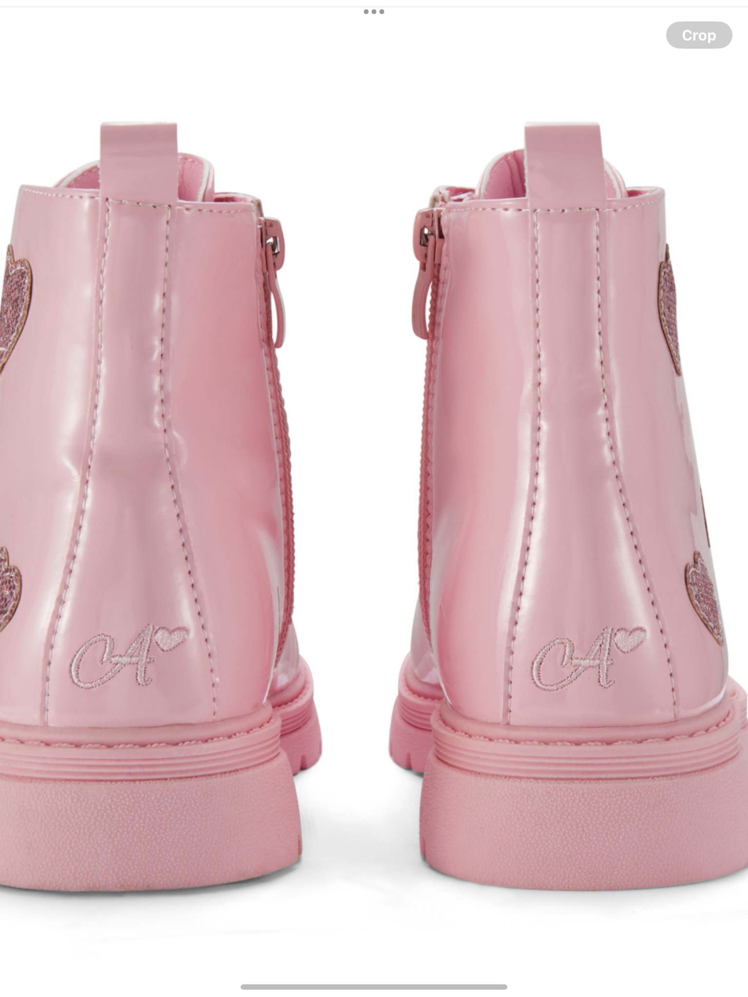 ADEE Girls Pink Lace Up Boots With Cut Out Hearts - AMORE (W255103) 0725249