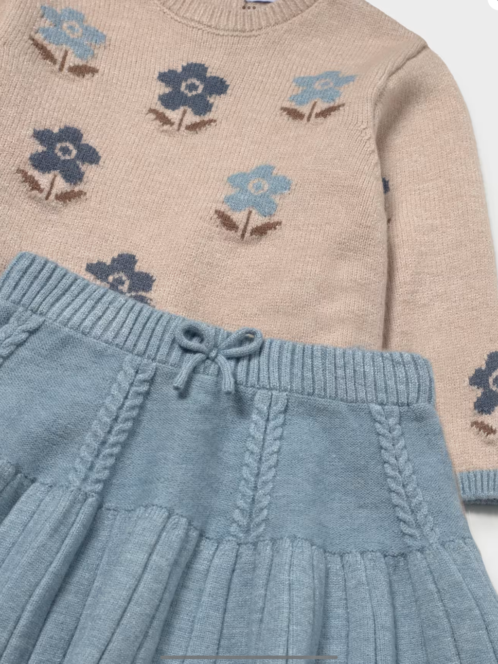 Mayoral Intarsia Skirt and Jumper Set 1026909