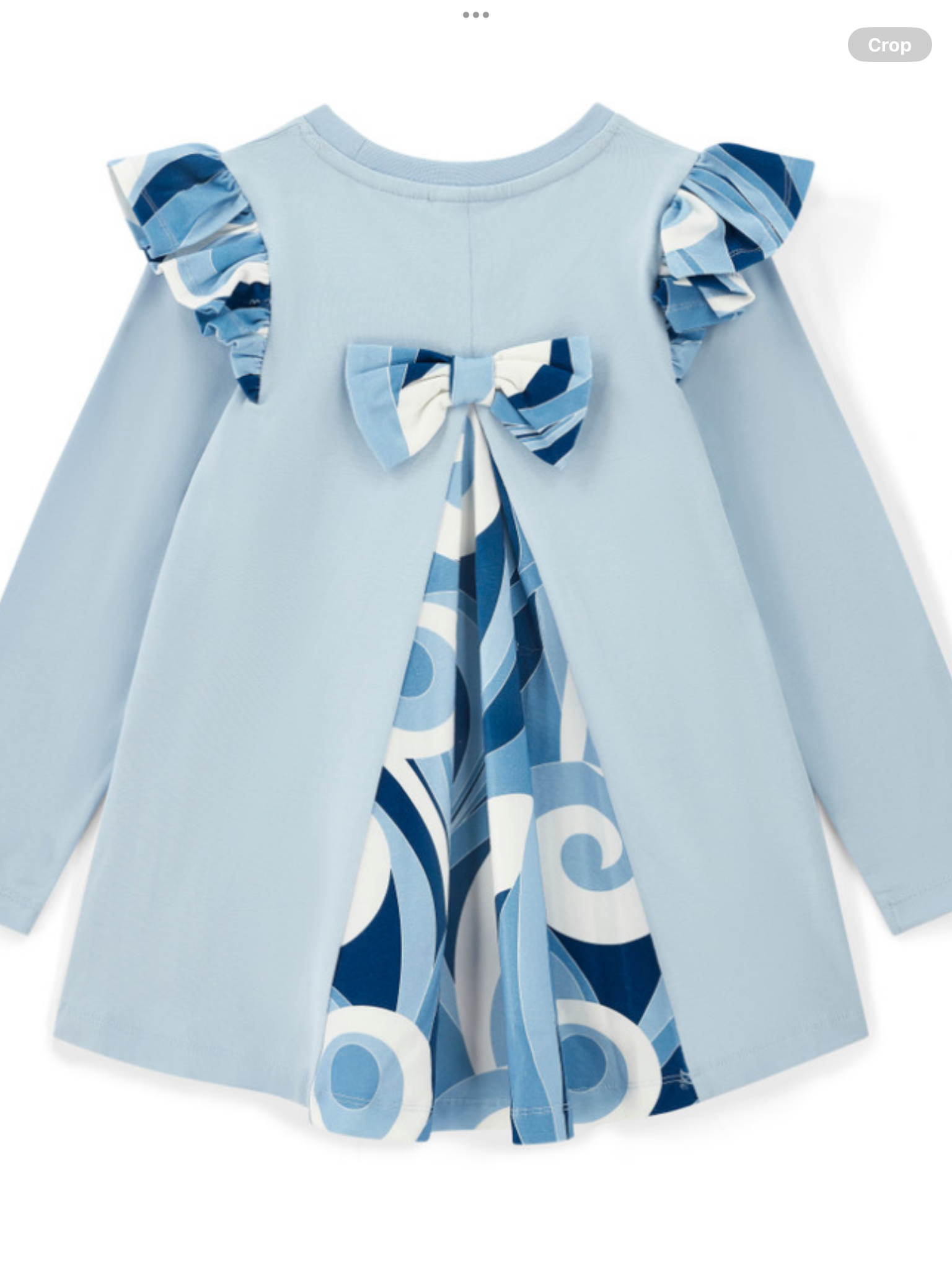 ADEE Girls Blue Top With Swirl Print Frills & Matching Swirl Print Leggings - NINA 0525257