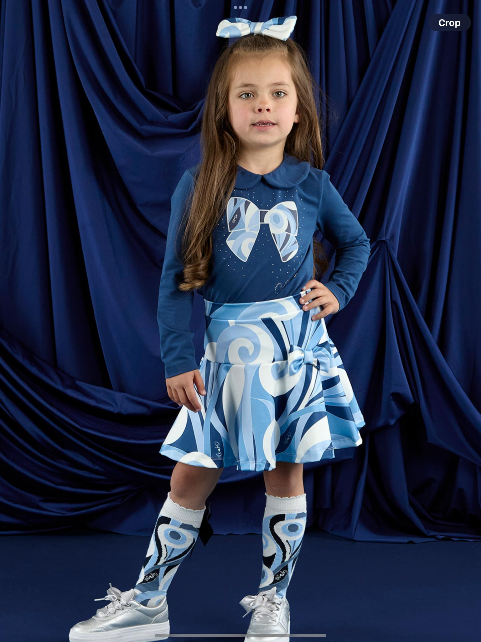 A Dee Twilight Twirls Nellie Swirl Print Skirt Set  Heritage Navy 0725258