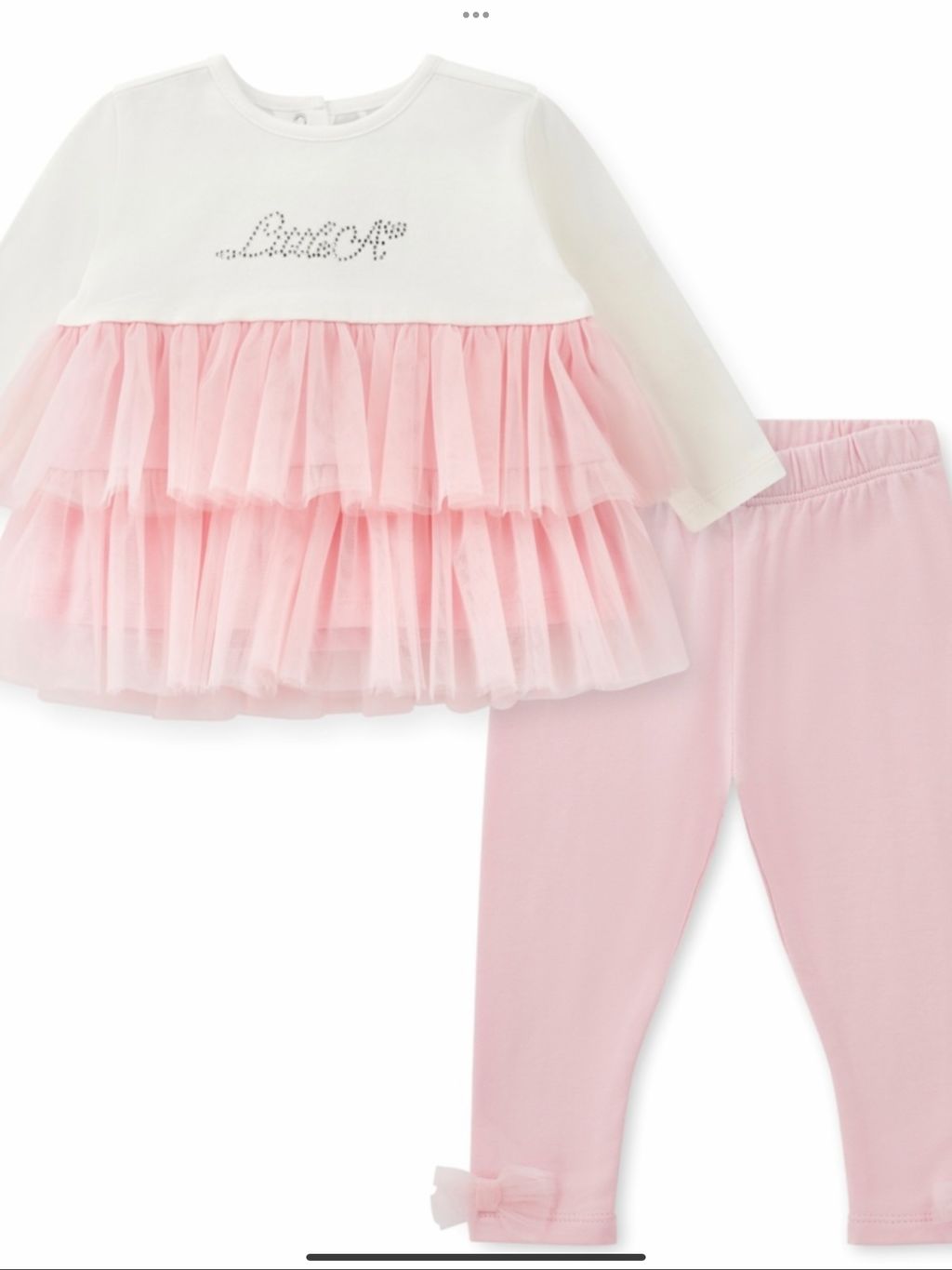 Little A Girls Pink/White Tulle Legging Set - KAYLA  0725280
