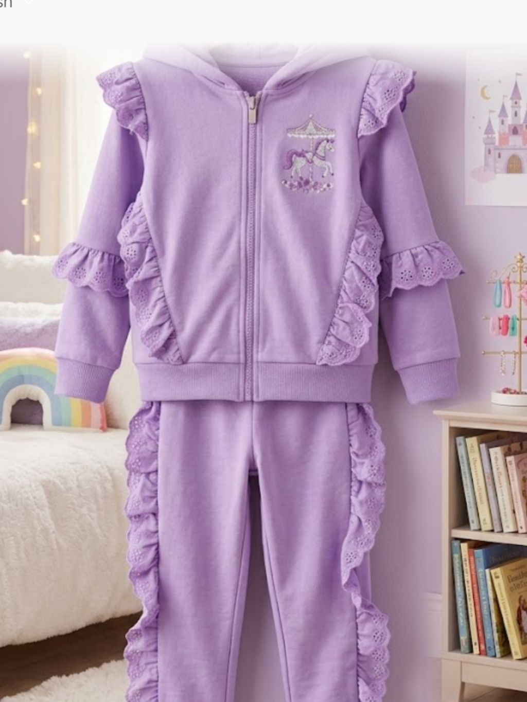 Georgio bambini lilac two piece tracksuit 1026915
