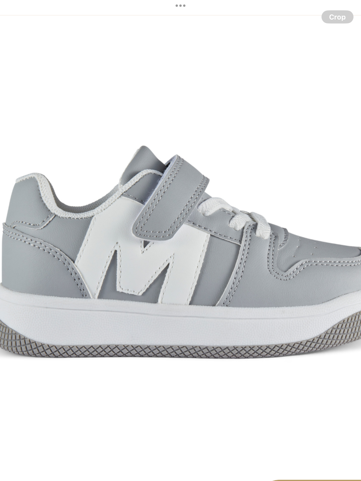 Mitch & Son Boys Grey Velcro Trainer With White M - LOW JUMP 0725291