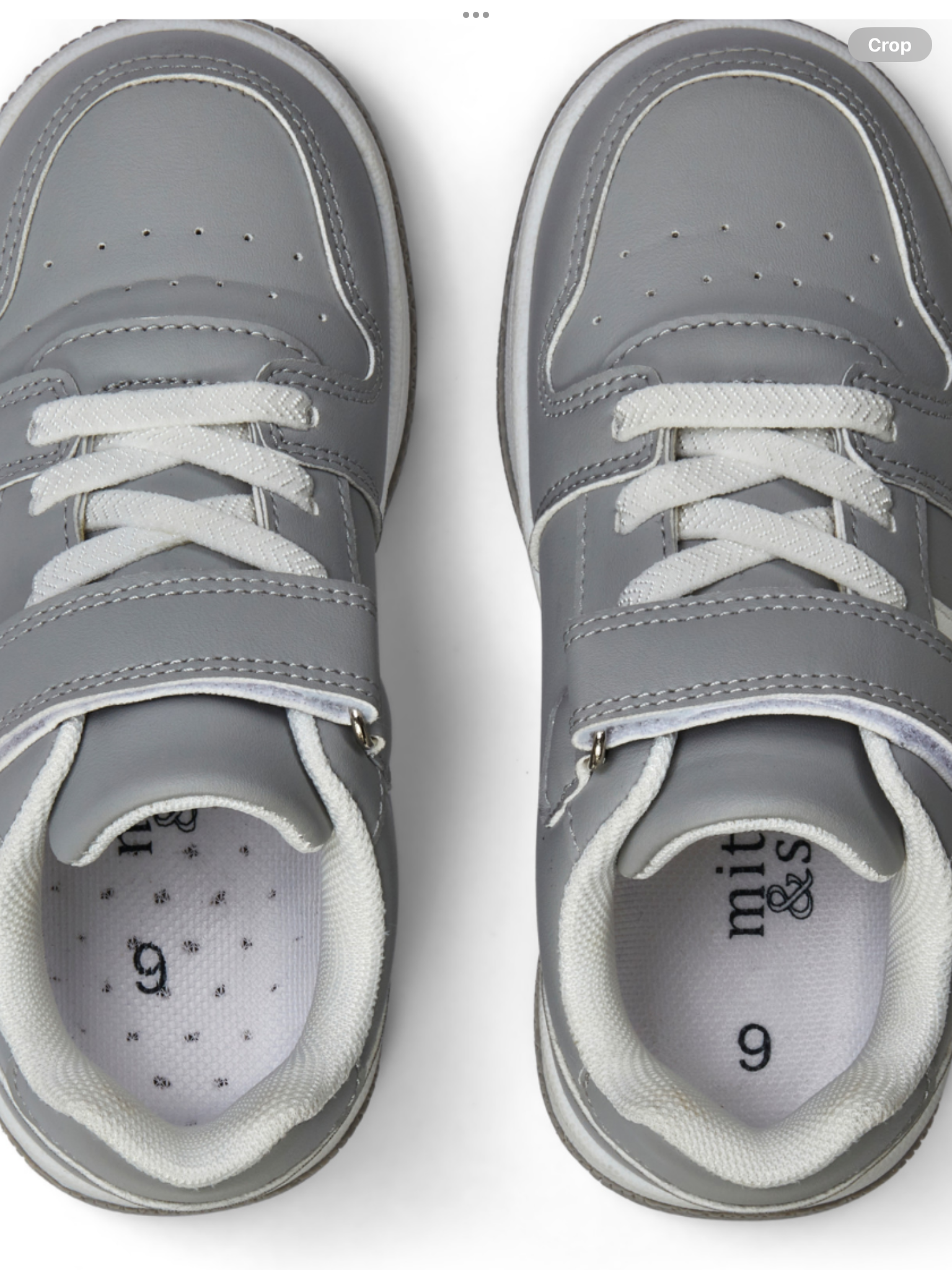 Mitch & Son Boys Grey Velcro Trainer With White M - LOW JUMP 0725291