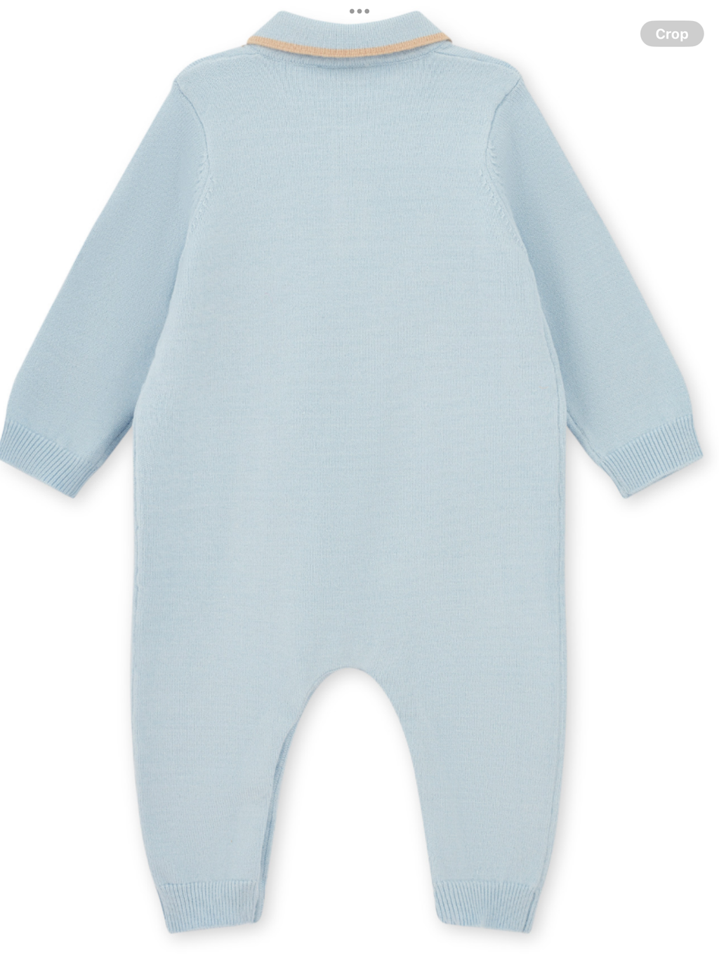 Mitch & Son Mini Boys Blue Knitted Polo Romper With Logo  - MACK  0725300