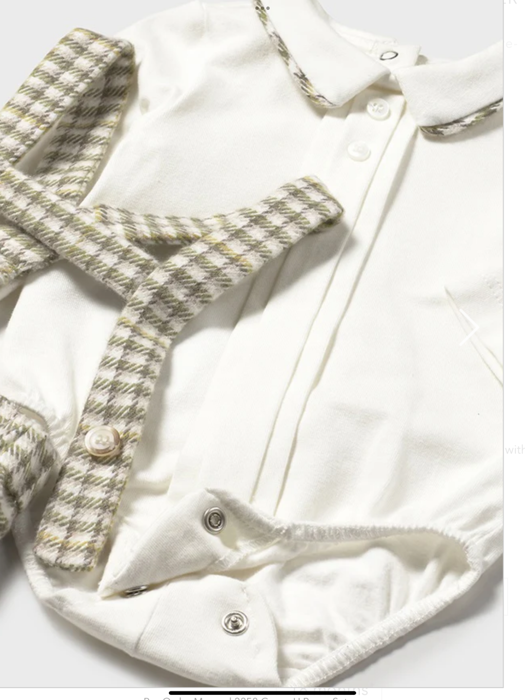 NEW SEASON Mayoral 2258 Green H Brace Set 0725302