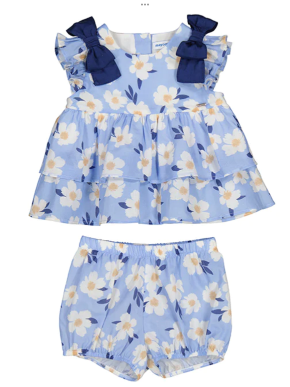 Mayoral two piece bloomer set summer 24.  01242089