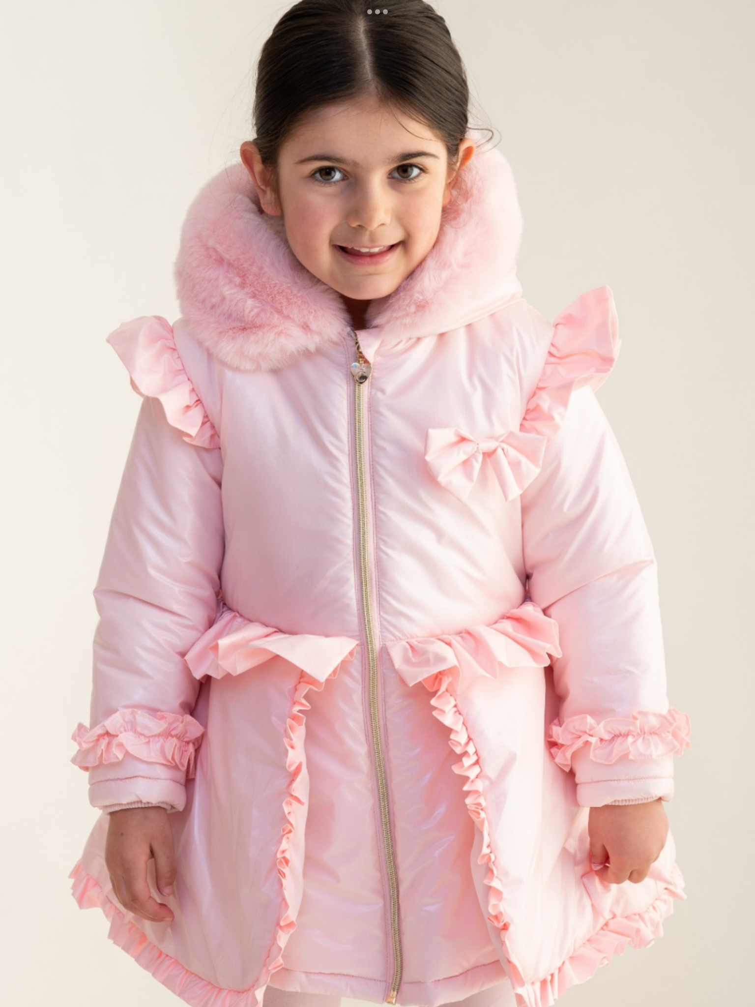 NEW SEASON CARAMELO FUR TRIM HOOD COAT 0825334