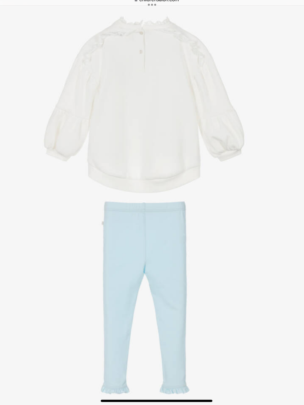 NEW SEASON Girls Blue Cotton Leggings Set with Frills, Bows & Ballerinas 0825350