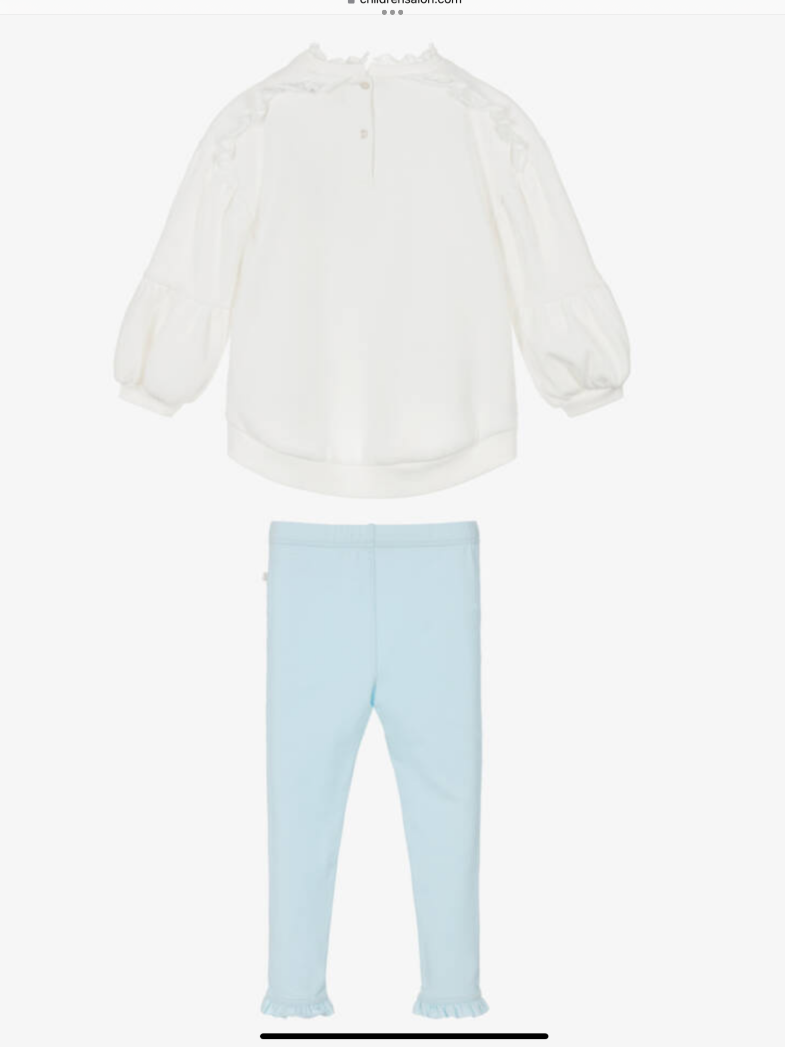 NEW SEASON Girls Blue Cotton Leggings Set with Frills, Bows & Ballerinas 0825350