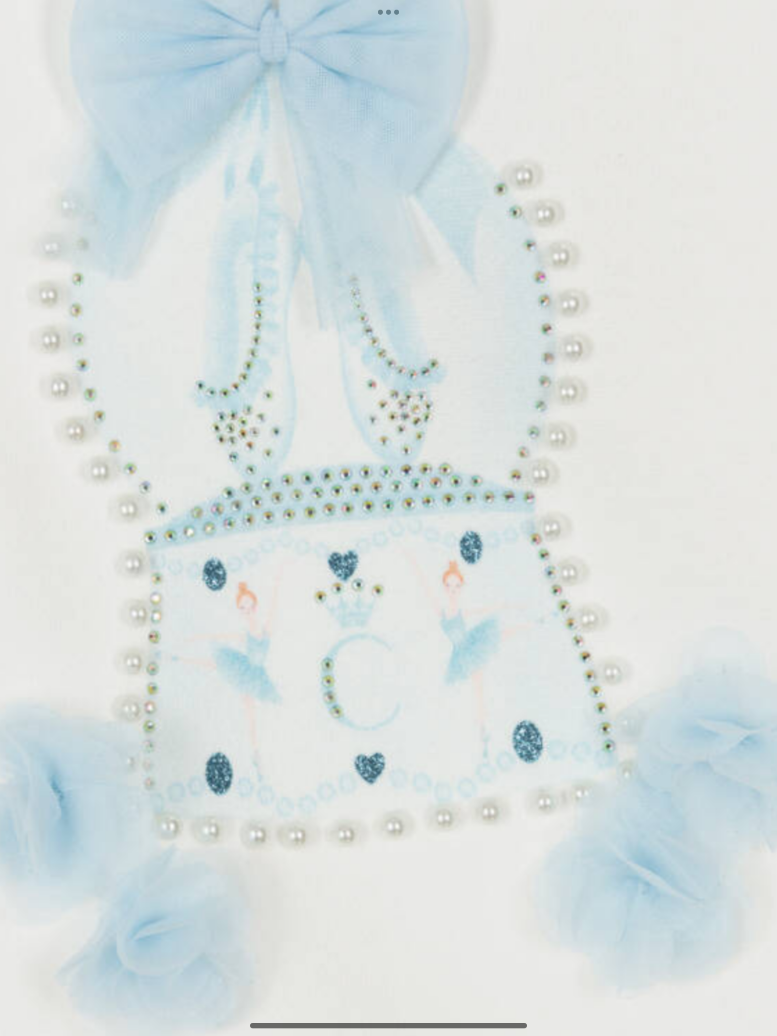 NEW SEASON Girls Blue Cotton Leggings Set with Frills, Bows & Ballerinas 0825350