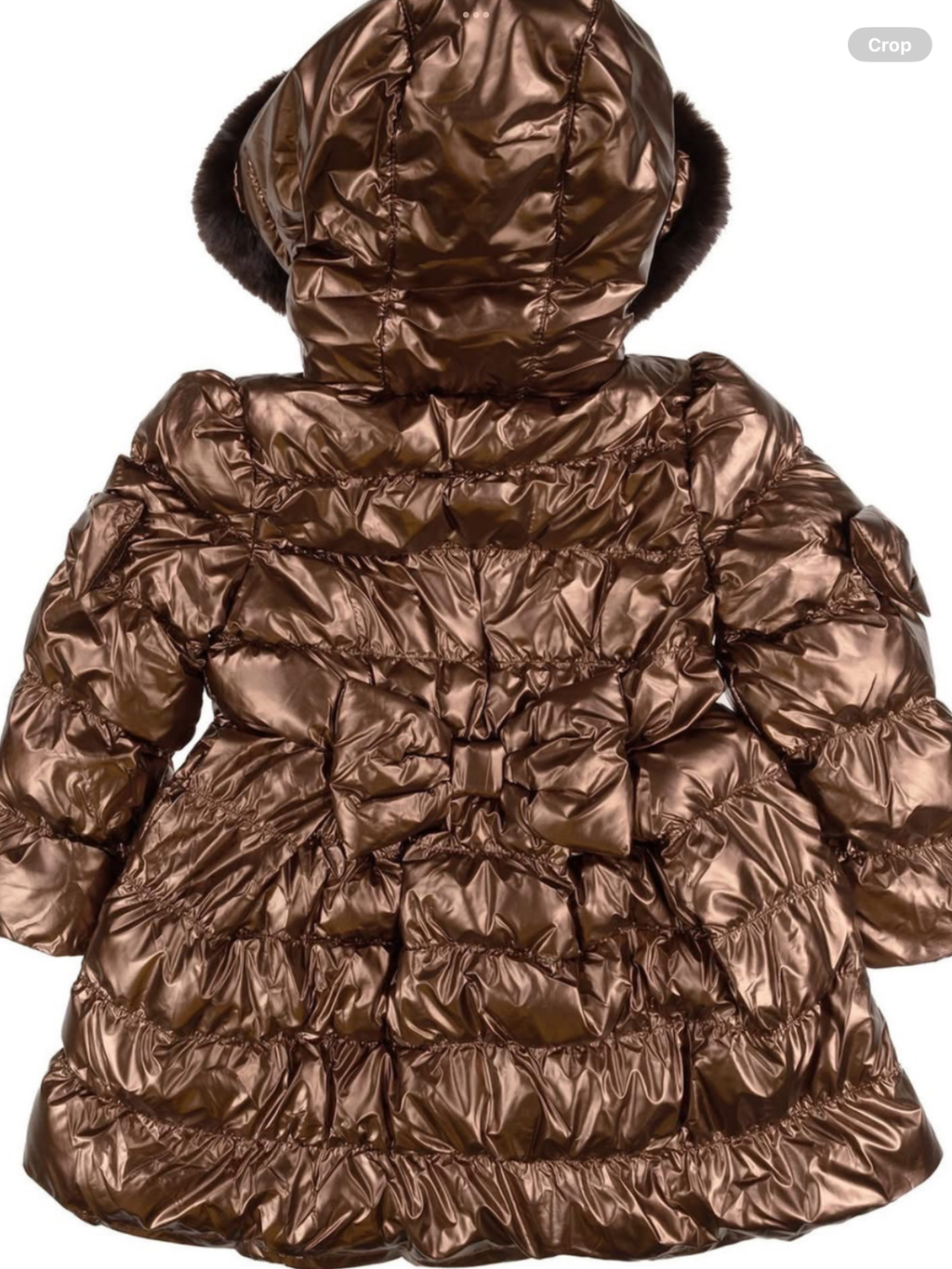 A Dee Initial Icon Montana Padded Long Metallic Jacket - Chocolate Brown 0725287