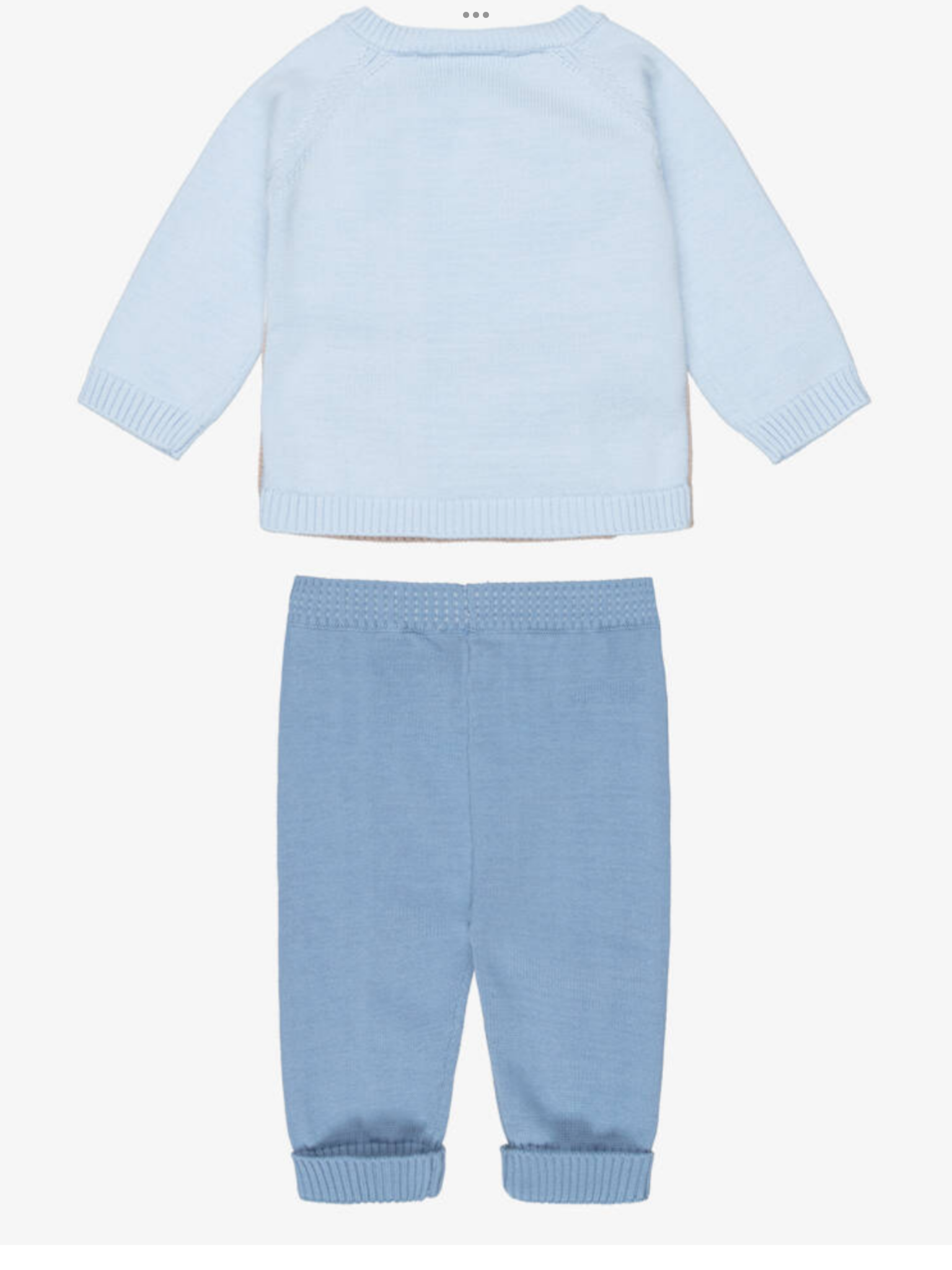 NEW SEASON Baby Boys Blue Cotton Knit Bunny Trouser Set 0925379
