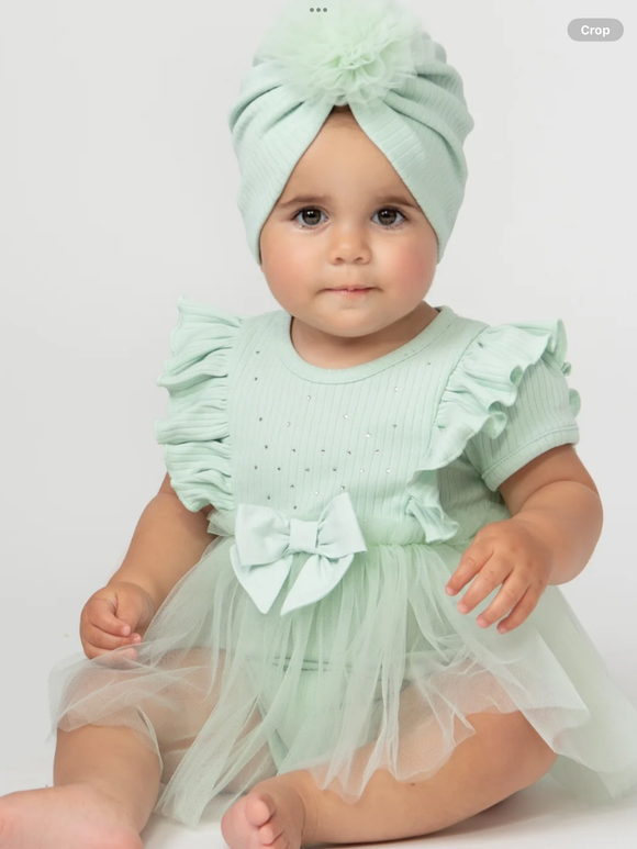 Caramelo kids baby dress with turban summer 24.   02242146