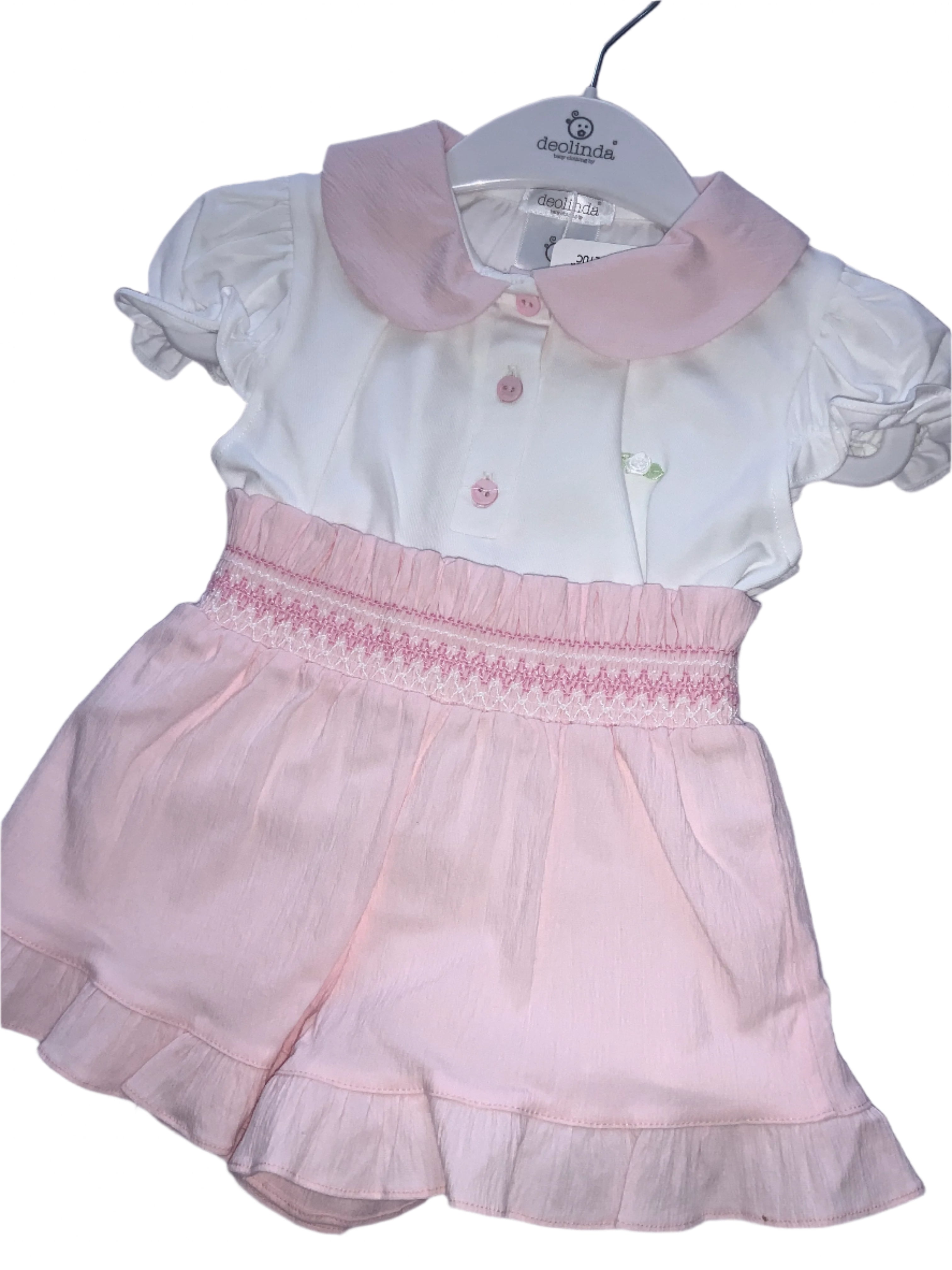 Deolinda girls  pink shorts set 02242164