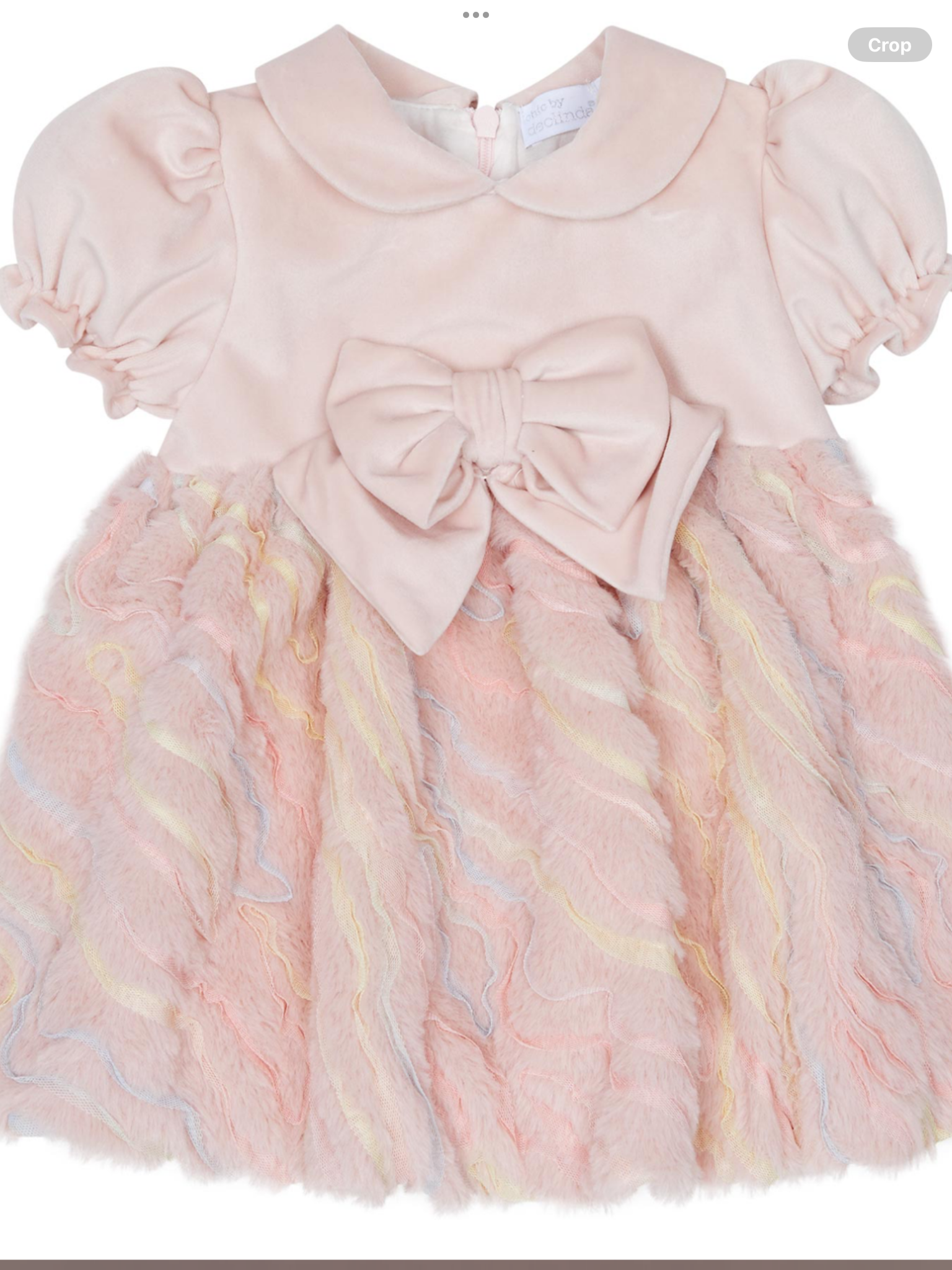 New season Deolinda Chic Girls Faux Fur & Velour Puffball Dress - Pink Multi 0925410