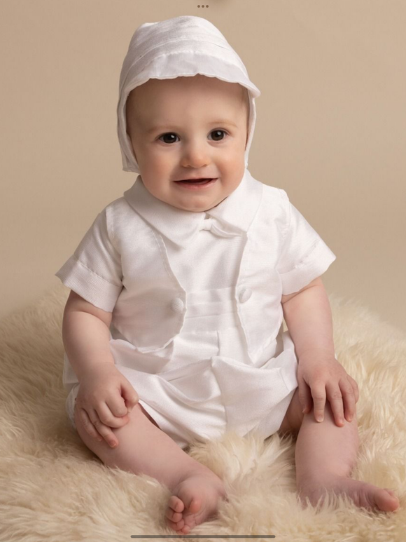 Boys christening romper 02242199