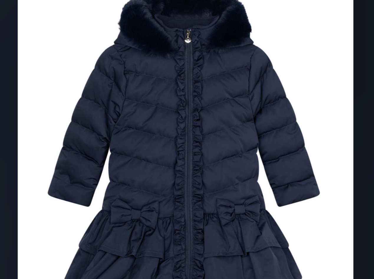 ADee navy coat with faux fur around the hood 07242368