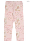 ADee summer teddy print bow leggings set 07242376