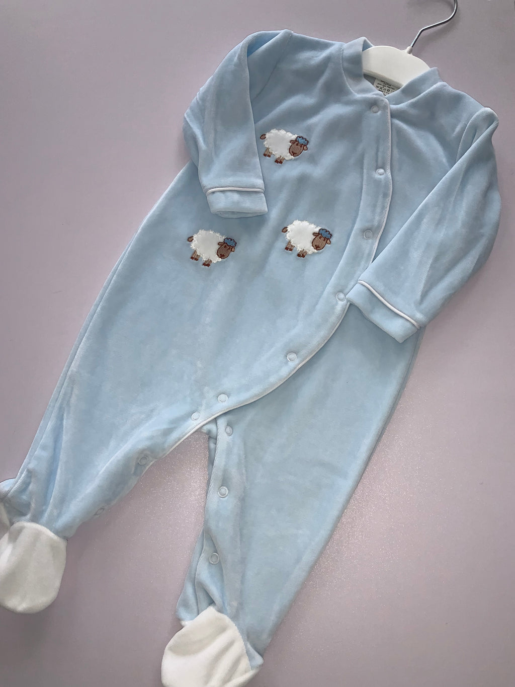 Velour babygro 1 months 07243997