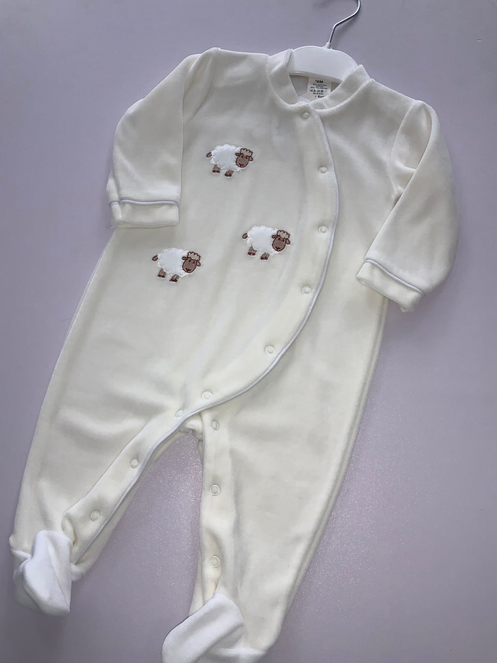 Velour babygro 1 months 07243997