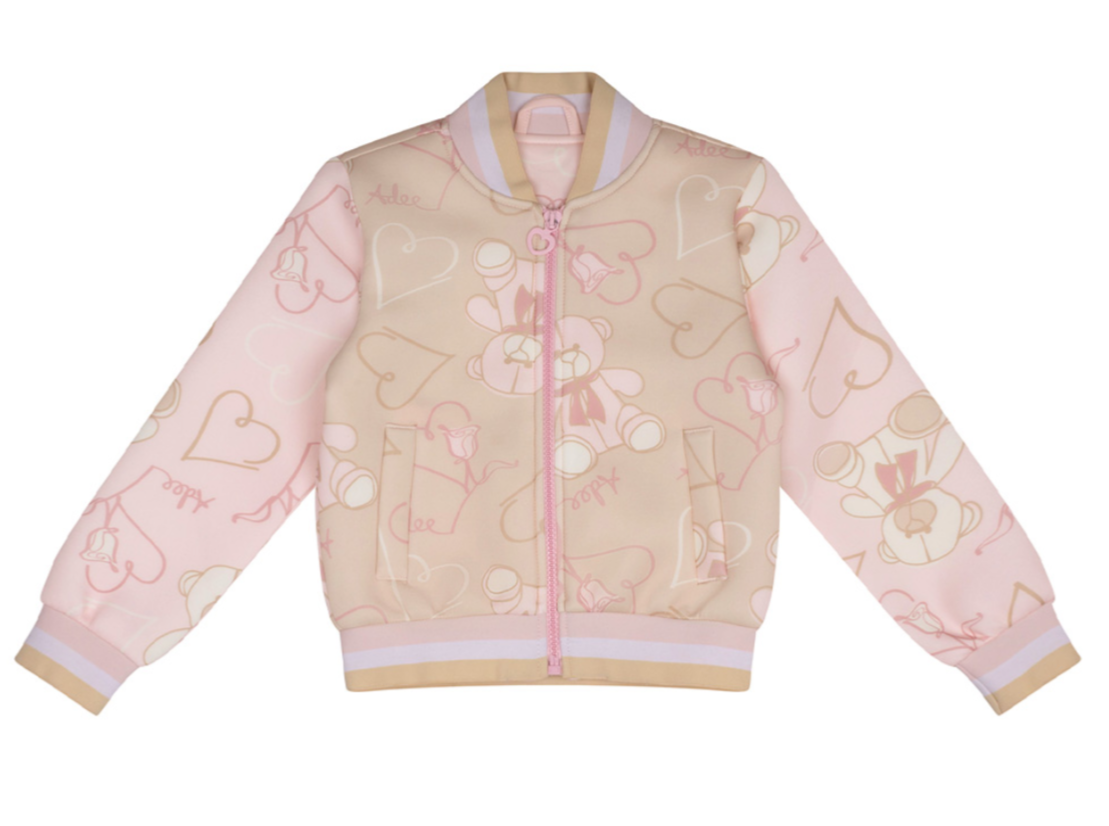 ADee sassy teddy print bomber 07242413