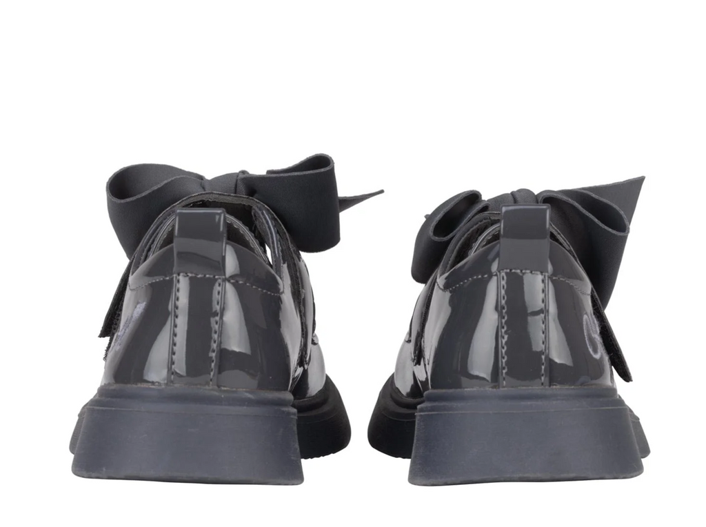 ADee dark grey Mary bow shoes 07242423