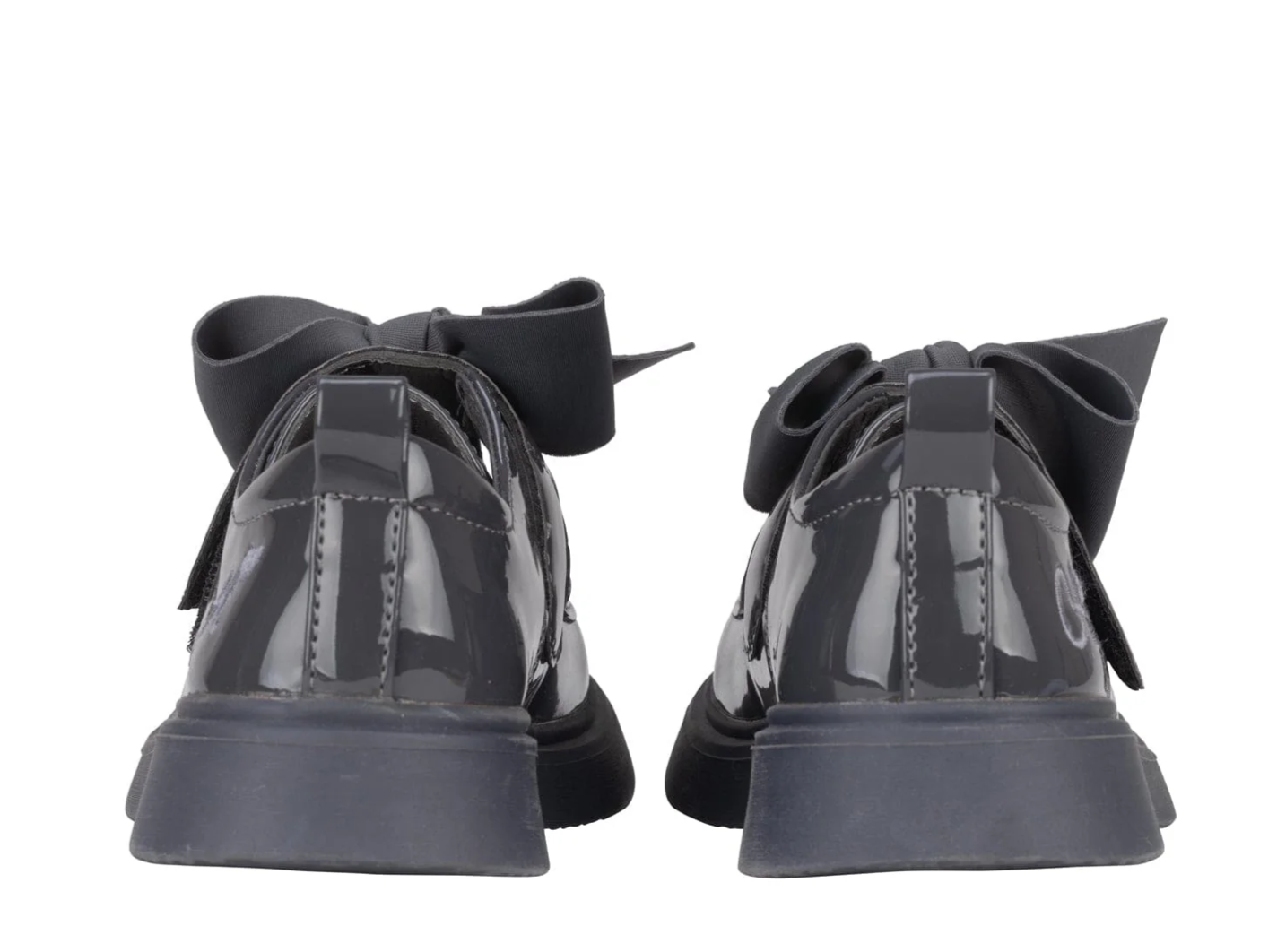 ADee dark grey Mary bow shoes 07242423