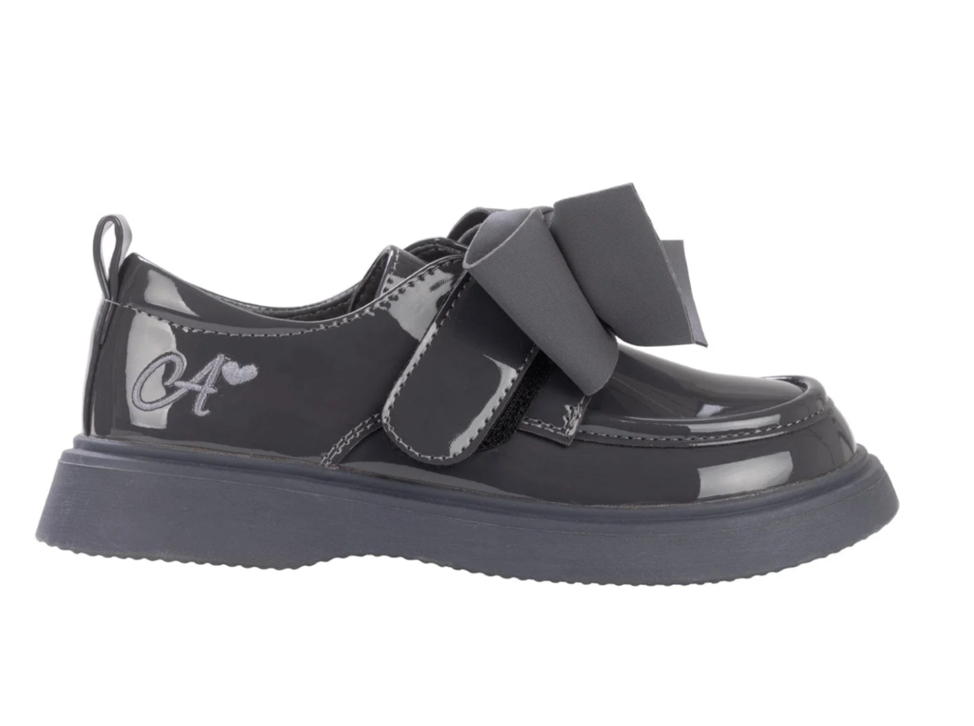 ADee dark grey Mary bow shoes 07242423