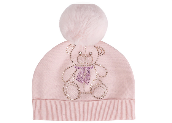 ADee knitted teddy Pom hat 07242426