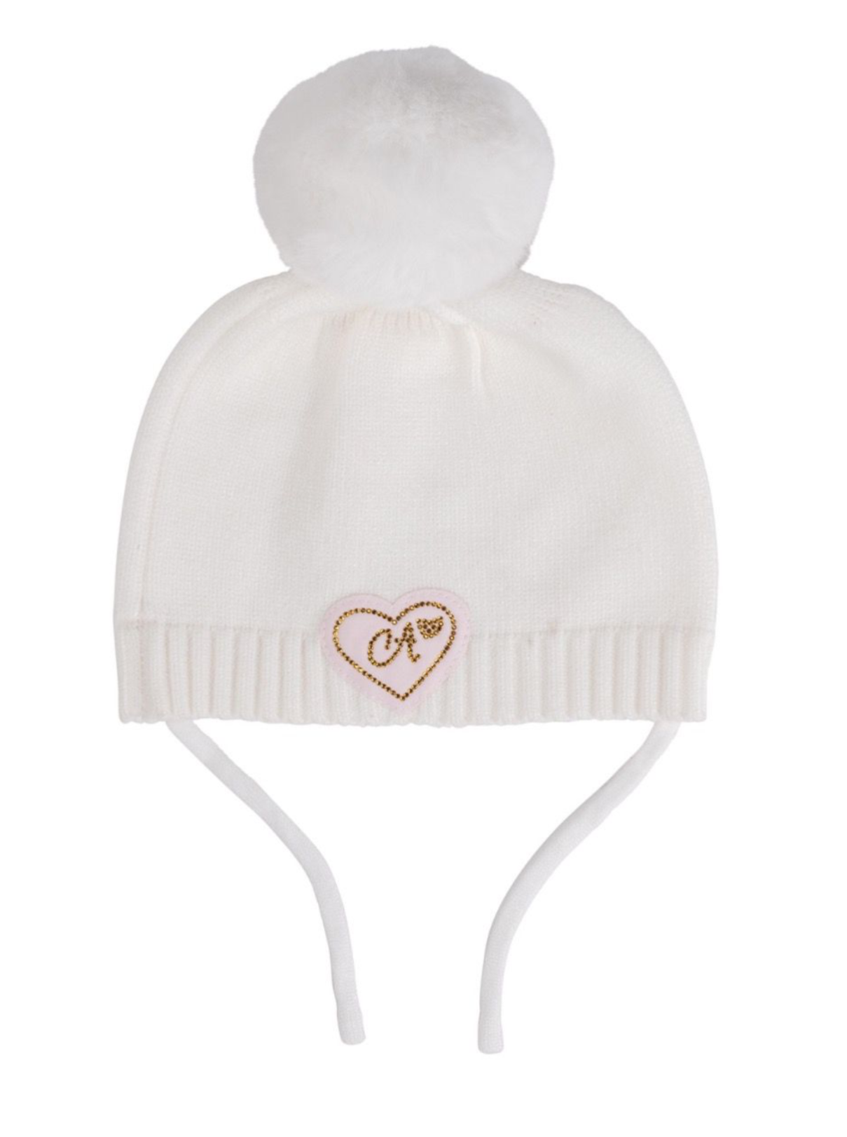 Little A bear knitted Pom hat 07242434