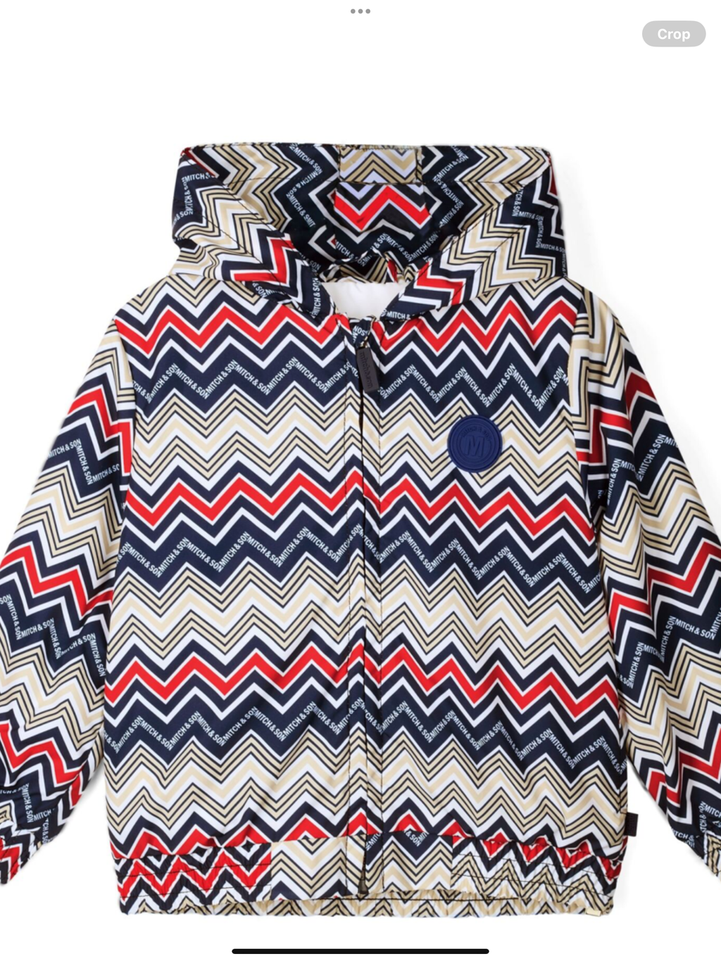 MITCH & SON MITCH & SONChic Chevron JNR Paddy Hooded Jacket - Blue Navy 0126462