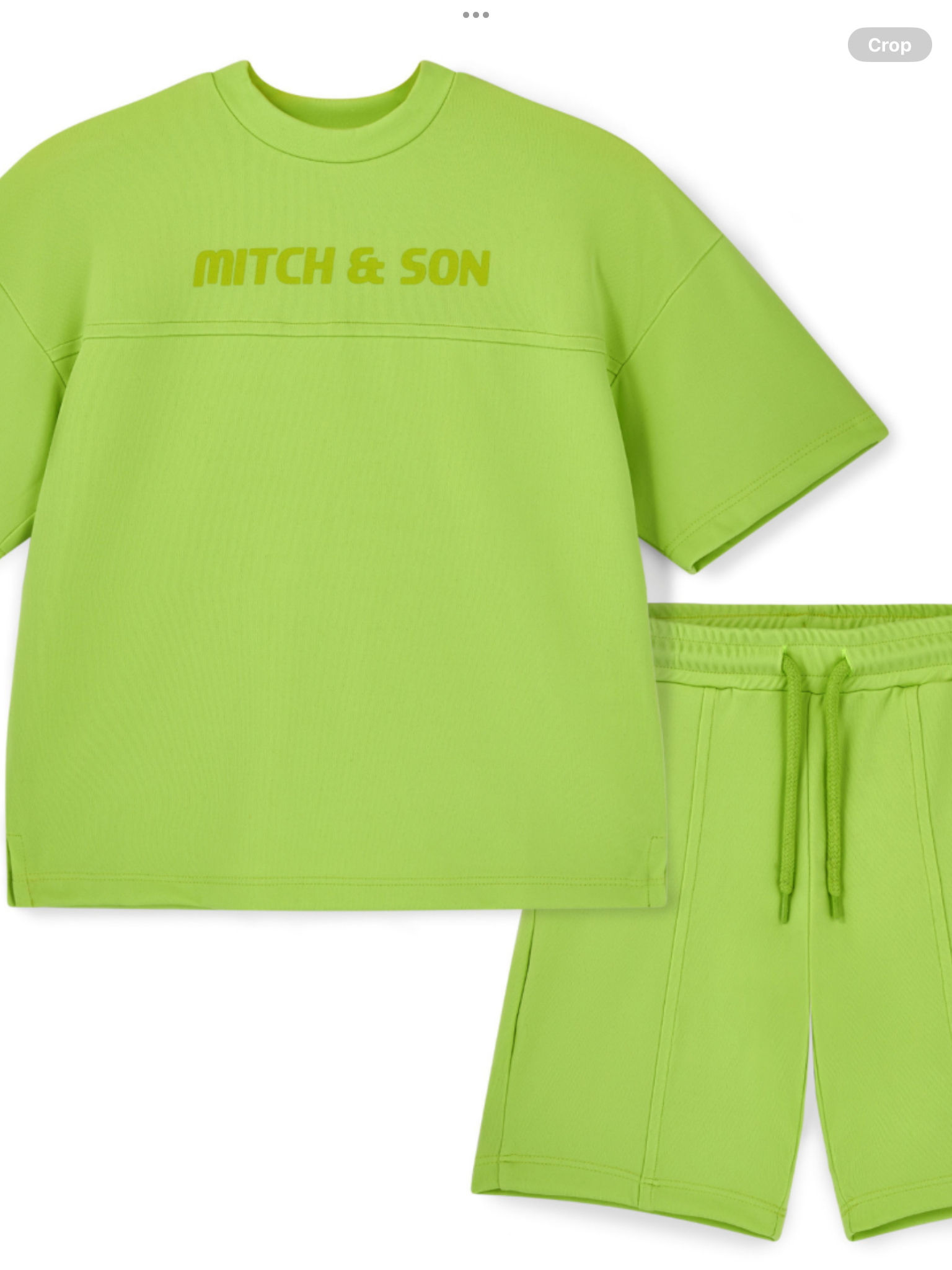Mitch & Son Boys Green Drop Shoulder Short Set - Rory  0126470