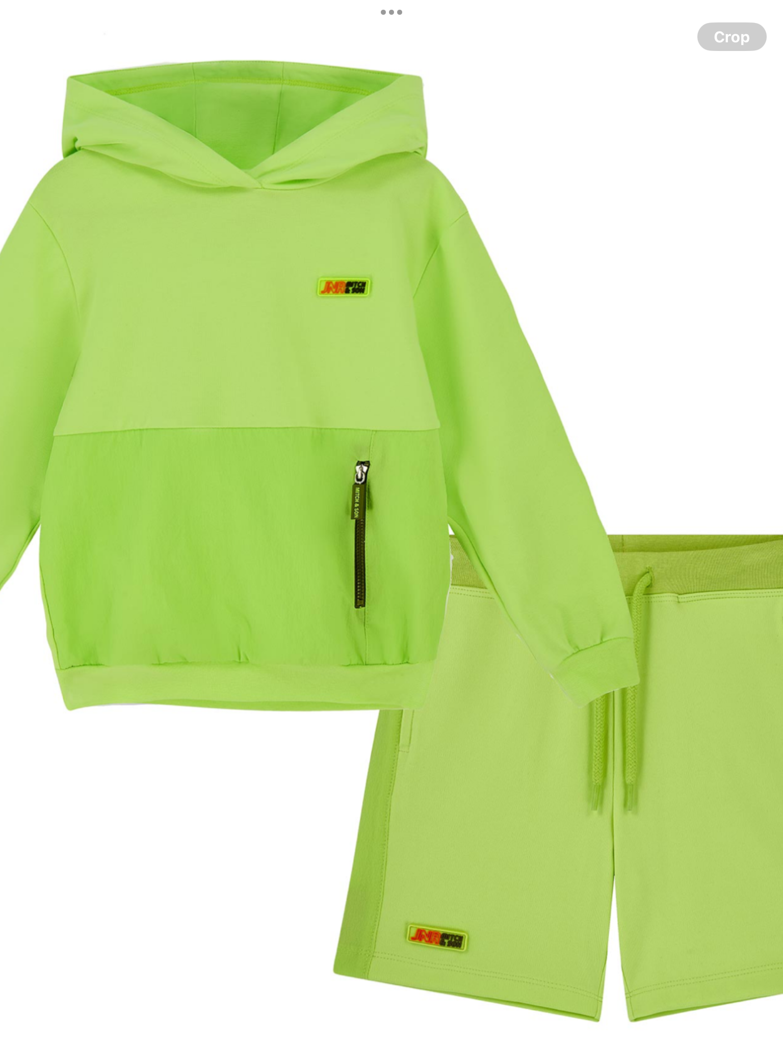 Mitch & Son JNR Ronan Hoodie Short Set X 2 - Lime Sherbet  0126471