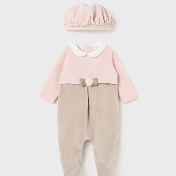 Mayoral babygro and beret 08242458