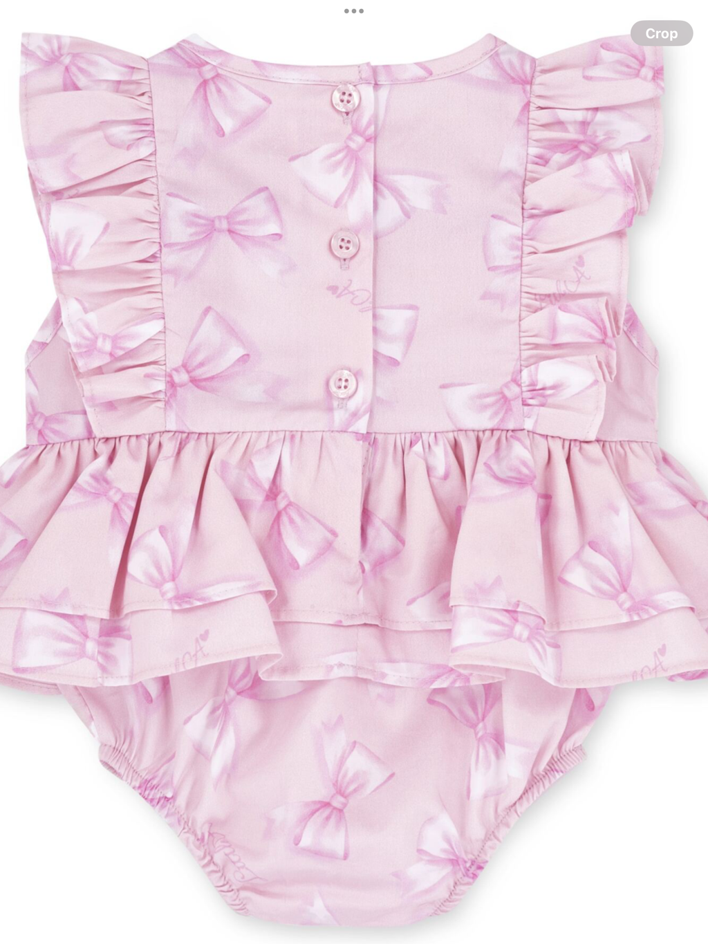 Little A Baby Girls Perfectly Pink Odessa Bow Print Romper - Pink Blossom 0126481