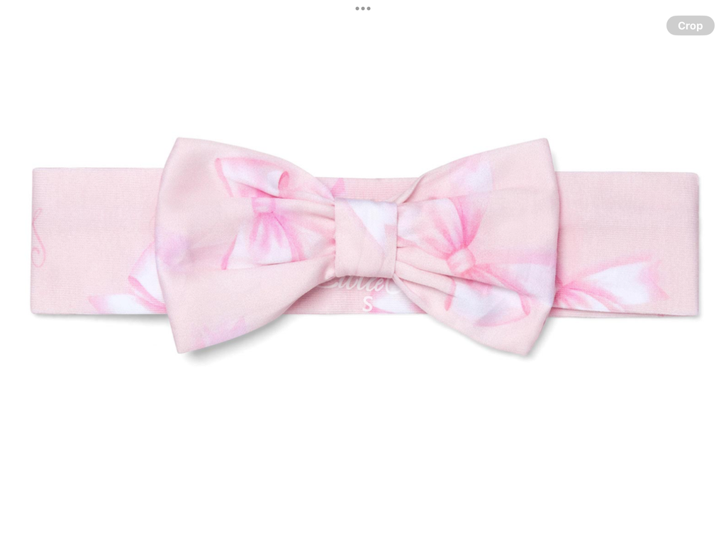 Little A Baby Girls Perfectly Pink Ora Bow Print Headband - Pink Blossom  0126485