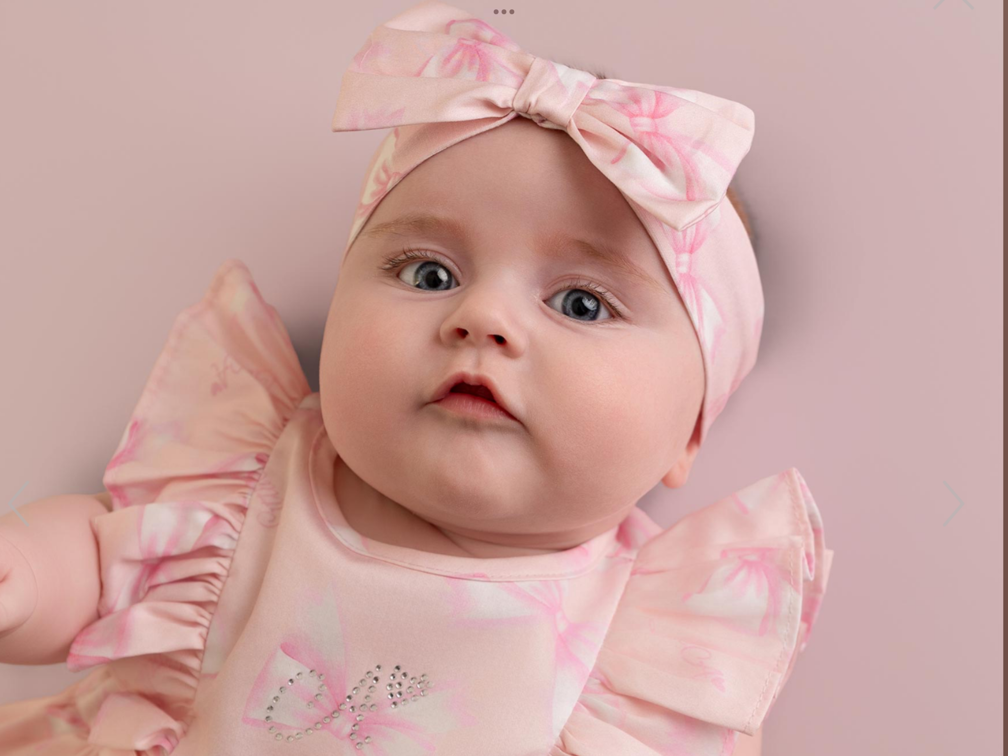 Little A Baby Girls Perfectly Pink Ora Bow Print Headband - Pink Blossom  0126485