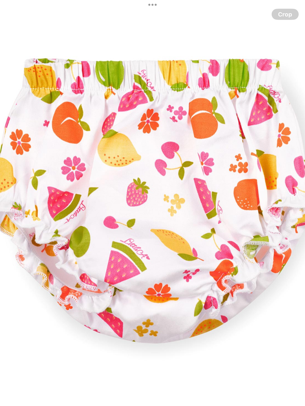 PRE ORDER Little A Baby Girls Cutie Frutti Payton Print Dress - Bright White O126489