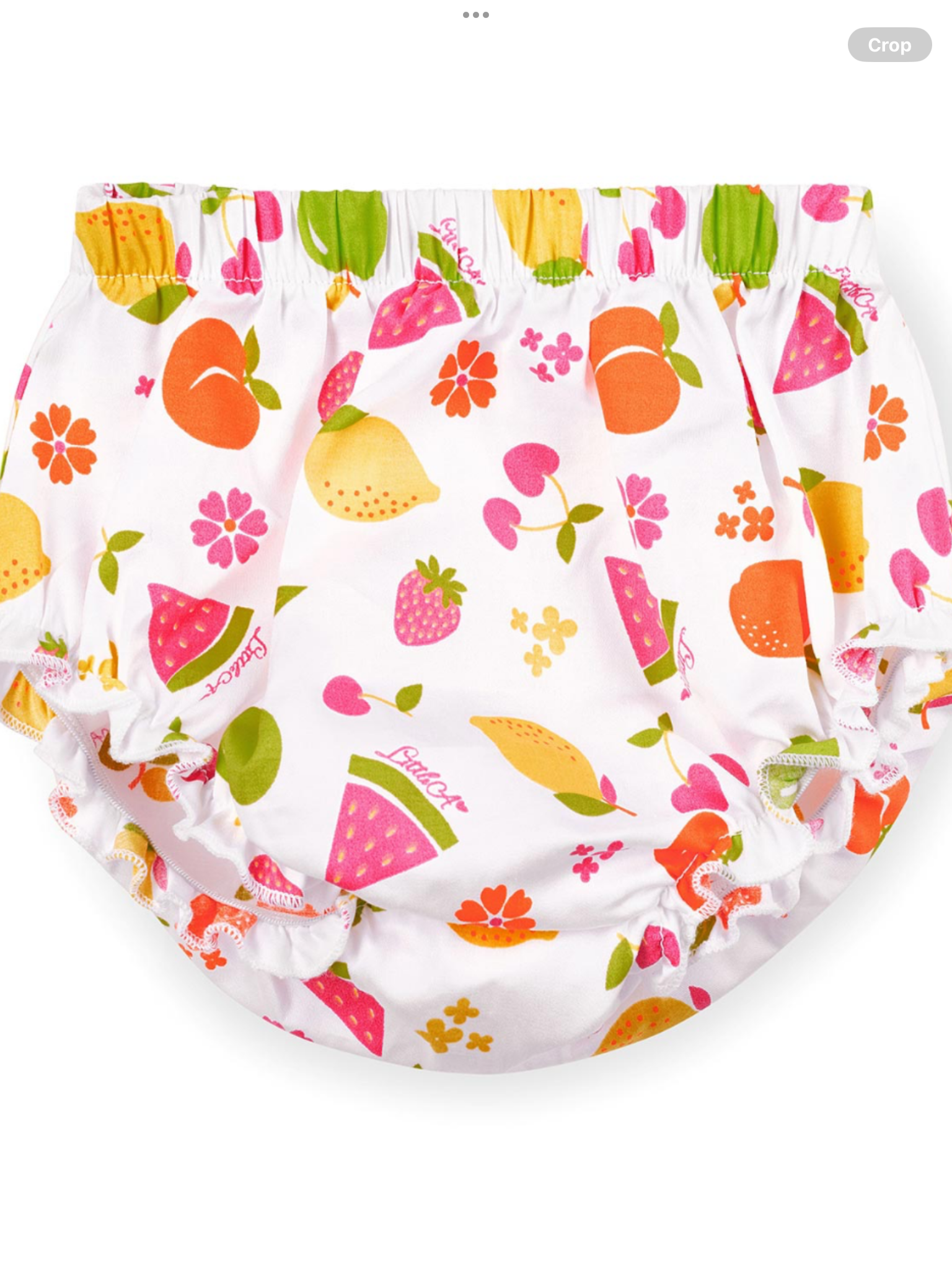 PRE ORDER Little A Baby Girls Cutie Frutti Payton Print Dress - Bright White O126489