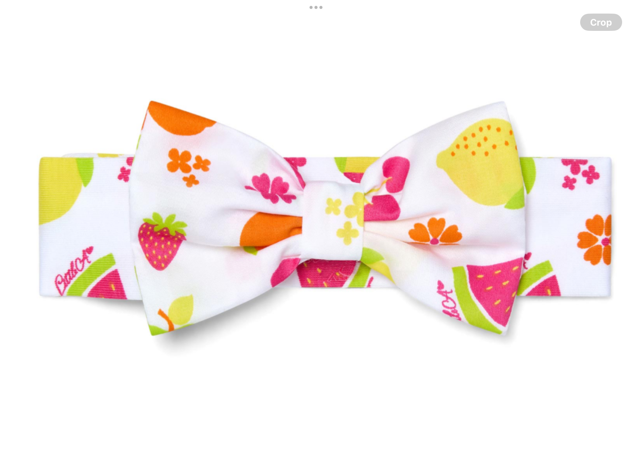 PRE ORDER Little A Baby Girls Cutie Frutti Piper Print Headband - Bright White 0126491
