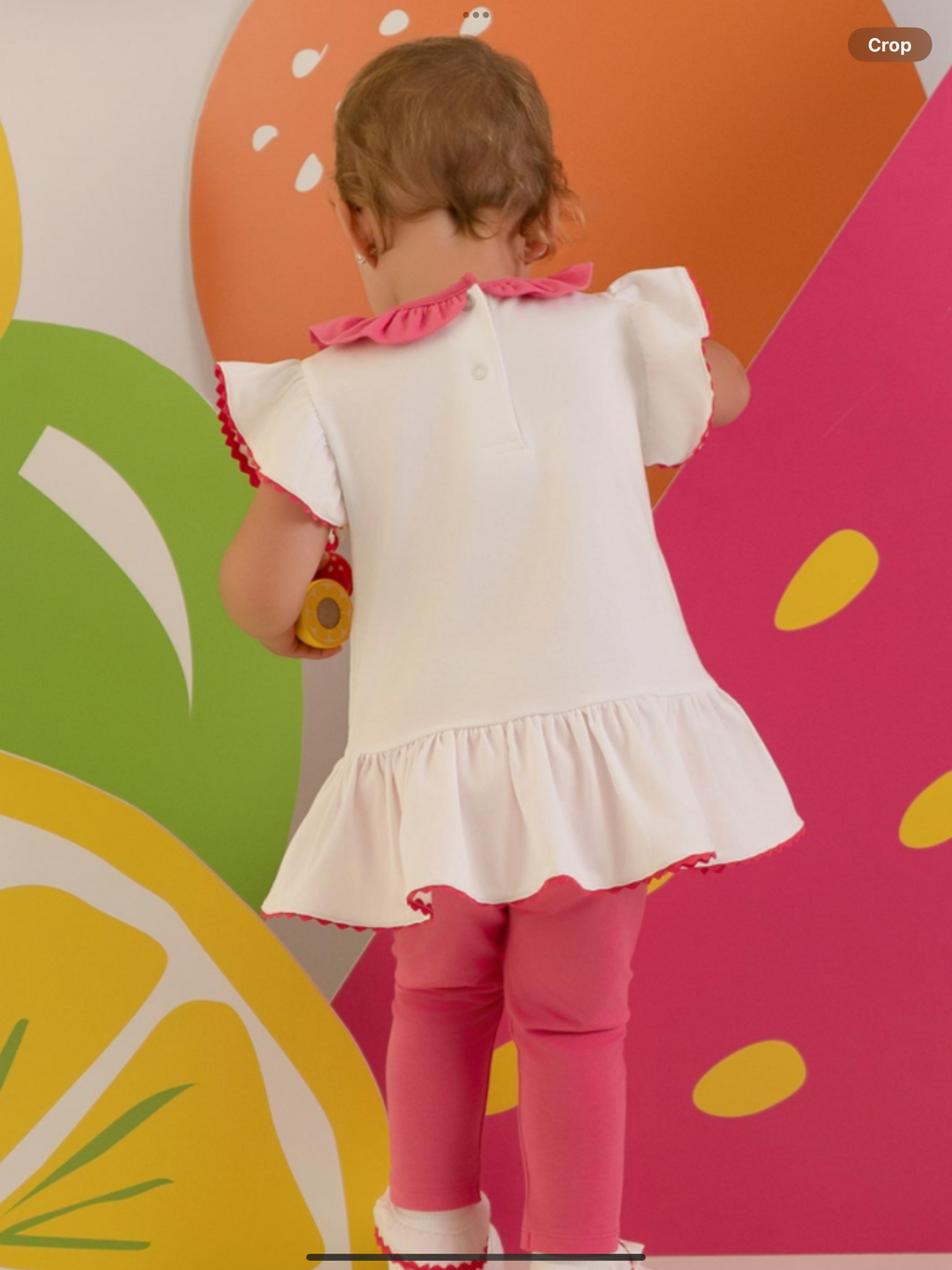 PRE ORDER Little A Baby Girls Cutie Frutti Phoebe Cherry Legging Set X 2 - Bright White 0126493